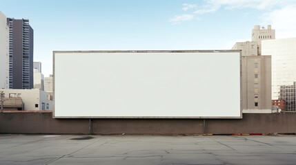 Obraz premium Empty billboard on a wall in the city . Mockup image