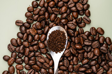 coffee beans in a cup