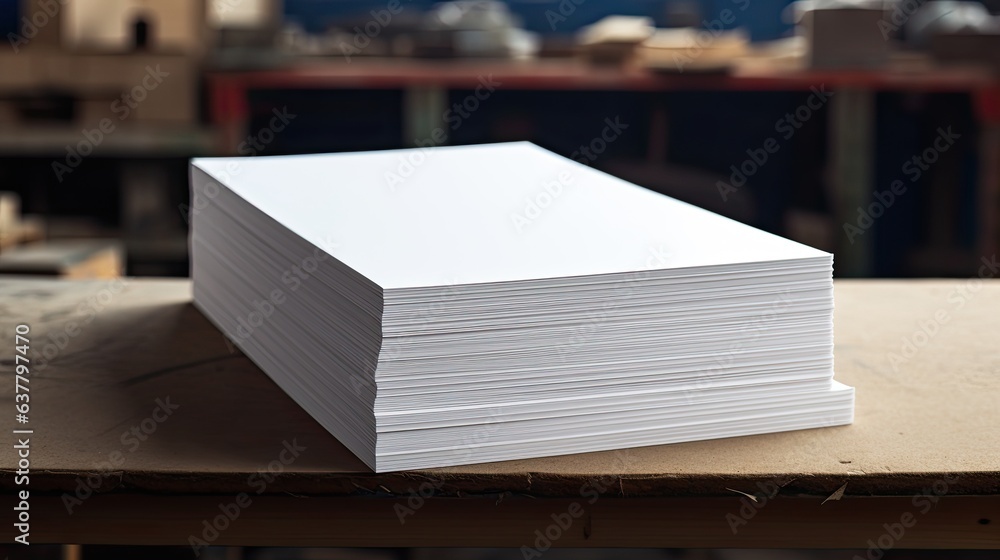 Poster Stack of business cards with no print on the back. Mockup image