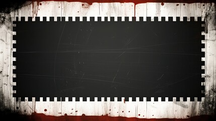 Vintage grungy film frame isolated on transparent background. Retro analog scratched and smudged old negative strip with vignette border effect texture overlay. 3D rendering, Generative AI