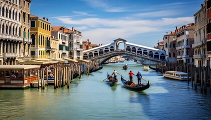 Fototapeta na wymiar Venice Italy Known for its canals and romantic ambiance