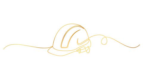 helmet line art style. labor day element vector