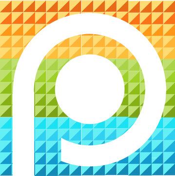 Abstract Pixel Letter P Graphic Design, Vector illustration 