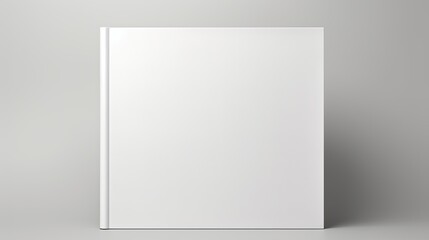 white book template on white background close up shot. Mockup image