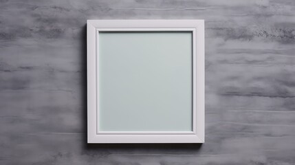 Square artwork template displayed in an interior design with a blank mockup frame on the wall