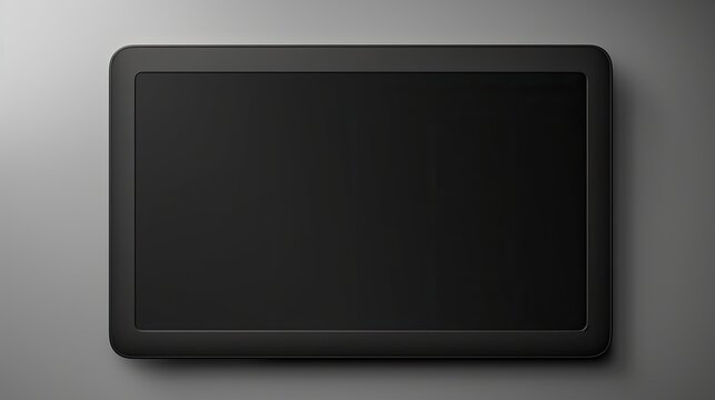 Isolated white background tablet black . Mockup image