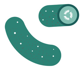 Cucumber vegetable, organic ripe veggie product