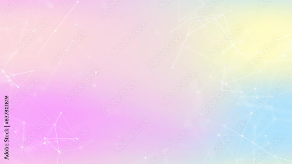 Leinwandbilder multicolored beautiful gradient pastel background. white interconnected polygons with a space in the