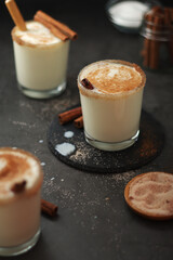 Kogel mogel drink made from eggs with cream