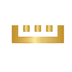 Kufi arabic font gold