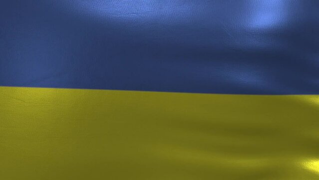 Ukraine Country Flag, Waving in Wind 4k video footage