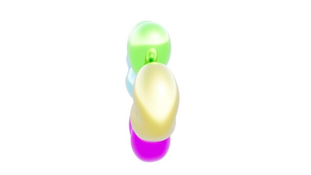 Color soft metal hearts collider on Transparent