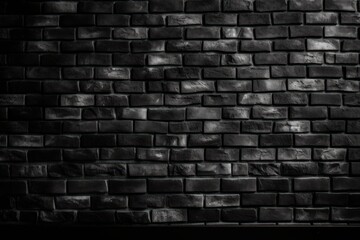 A black and white brick wall