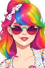 Obraz premium Beautiful woman watercolor portrait. AI generated illustration