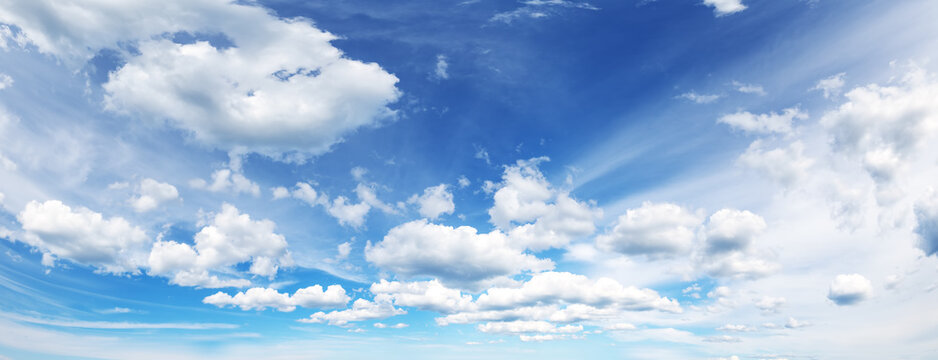 Cloudscape on the blue sky in sunny day in summer. © candy1812