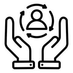 Obraz premium Customer Retention Outline Icon