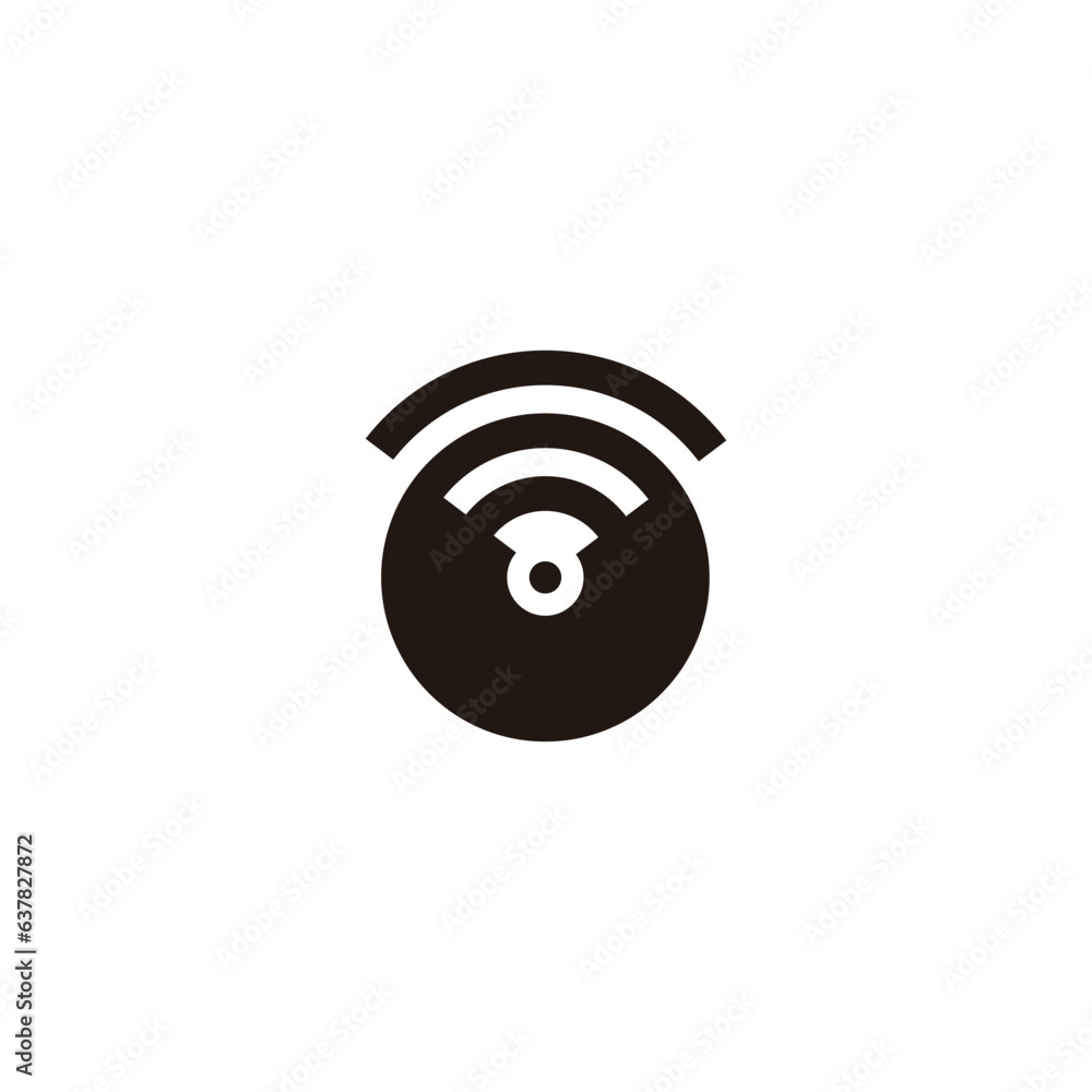 Poster circle internet signal button symbol icon vector