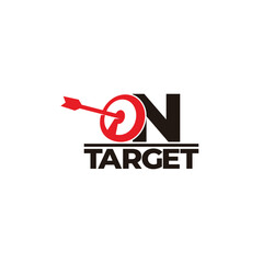 dart arrow on target symbol vector