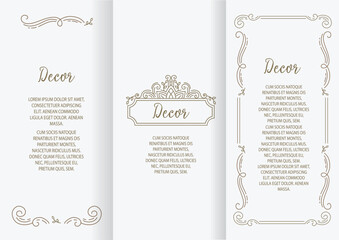 Vector ornamental decorative frame. Elegant ornate element for design template, place for text. Luxury floral border. Lace decor for birthday and greeting card, wedding invitation,certificate.