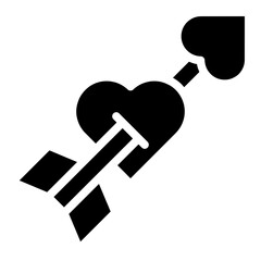love arrow glyph 