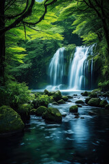 Beautiful Waterfall in the Forest