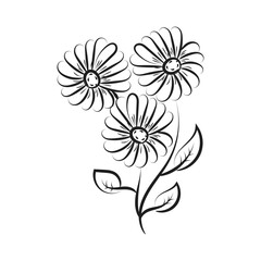 Flower Line Art for print or use as poster, card, flyer, tattoo or t shirt
