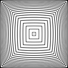 Abstract Geometric Square Lines Op Art Design with 3D Illusion Effect.