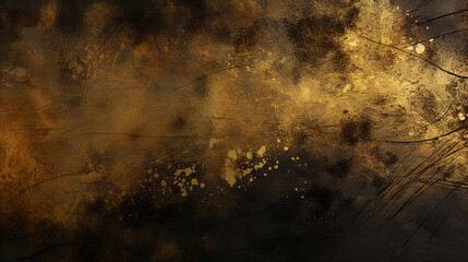 black and gold grunge texture as a background