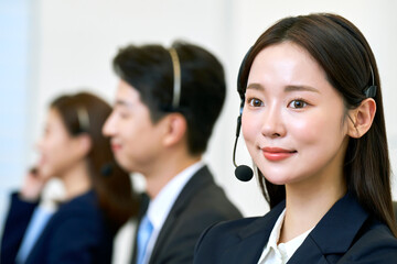 비즈니스맨 비즈니스우먼 회사 업무 근무 사무실 콜센터 텔레마케터...