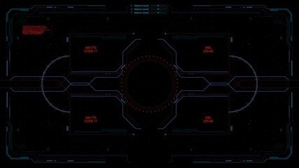 Futuristic technology hud target display