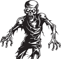 Scary Zombie , Halloween Zombie, Vector illustration, SVG