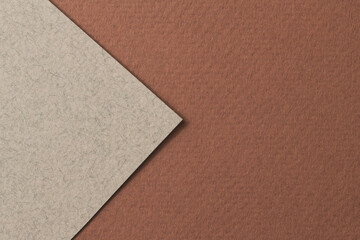 Fototapeta premium Rough kraft paper background, paper texture brown gray colors. Mockup with copy space for text.