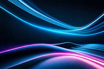 Abstract neon background with longitudinal lines