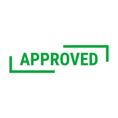 Approved Stamp In Green Line Rectangle Shape For Guarantee
