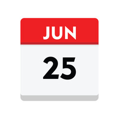 25 june icon with white background