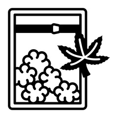 cannabis crystal vector icon design, Cannabis and marijuana symbol, thc and cbd sign, recreational herbal drug stock illustration, Kief or keef concept
