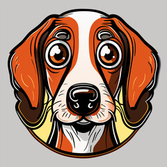 dog, vector illustration cartoon