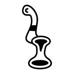 mini bong vector icon design, Cannabis and marijuana symbol, thc and cbd sign, recreational herbal drug stock illustration, weed Candycane bubblers concept