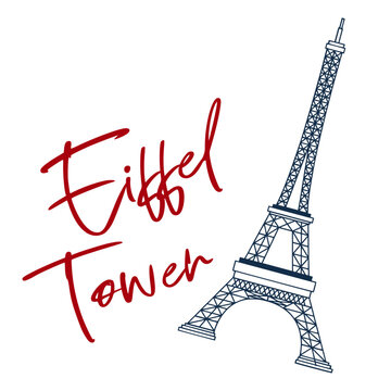 Eiffel Tower vector icon logo design 