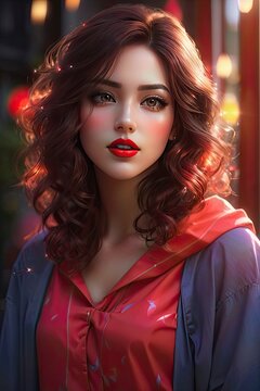 Hyper realistic Ai Portrait Image of goddess pretty girls || Brown/ red hairs || Glowup face || Model representation || Pretty looks || Long hairs || Stylish designer dresses