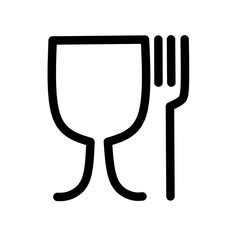 safe food icon. Symbol for marking safe plastic products