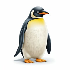 Majestic Emperor Penguin Isolated Portrait. Generative ai