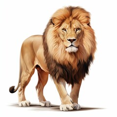Obraz premium Majestic Big Lion. Generative ai