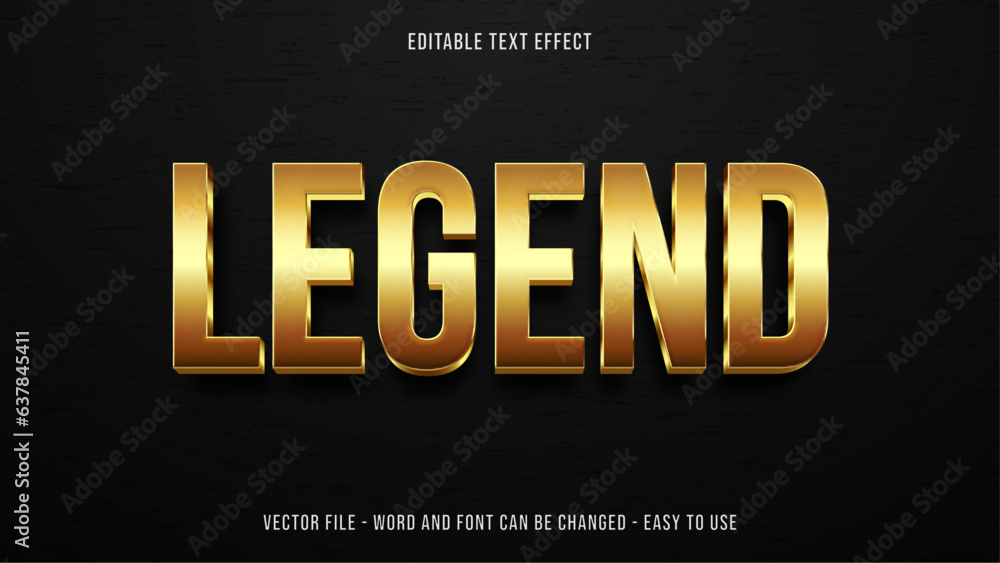 Poster editable text effect golden mock up