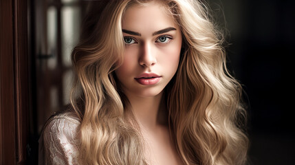 She stands in a regal pose, her beauty and grace befitting a princess.