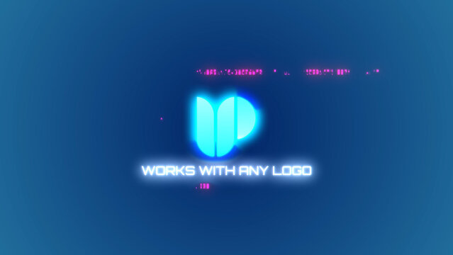 Modern Glitch Logo Reveal