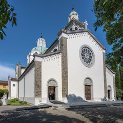 Barbana sanctuary view, Grado, Friuli, Italy - obrazy, fototapety, plakaty