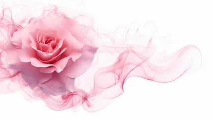 Fototapeten Smoke rose from isolated on white background © UsamaR