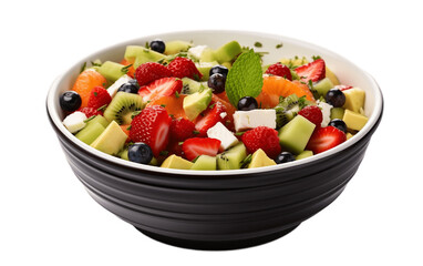 Aesthetic Nutritional Mix Salad Bowl Isolated Background. AI