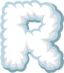 Cloud Font Letter R